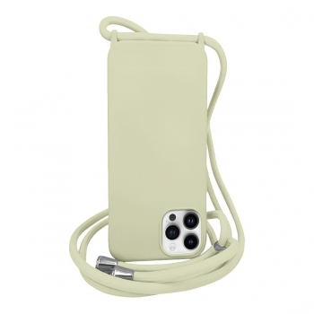 Coque premium Color Lace avec tour de cou 8mm pour iphone 14 - Blanc creme
