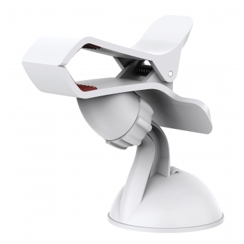 Support voiture ventouse à pince HU100 - Blanc