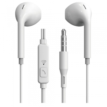 Kit piéton stéréo intra auriculaire jack 3.5mm avec telecommande NC3162