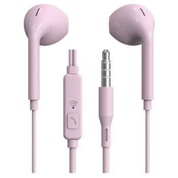 Kit piéton stéréo intra auriculaire jack 3.5mm avec telecommande NC3162