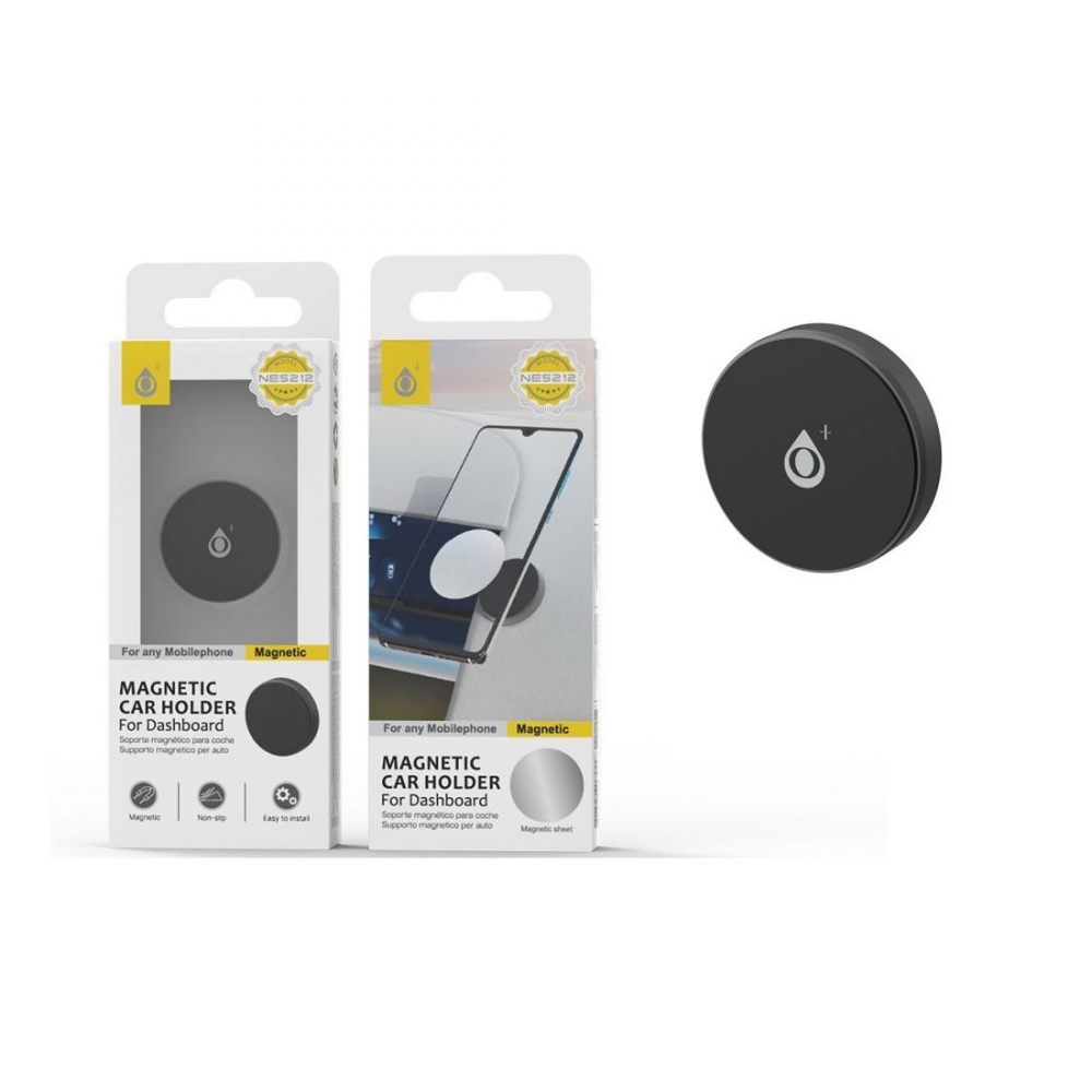 Support voiture magnetique adhesif NE5212  Noir