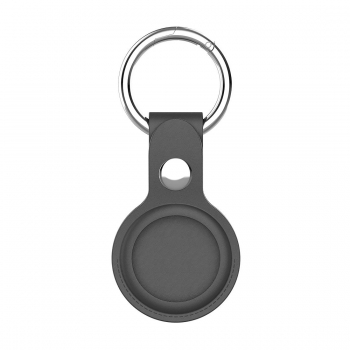 Porte clef en simili cuir Airtag - noir