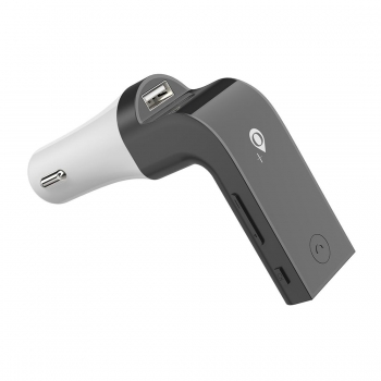 Transmetteur FM bluetooth NT7004 allume cigare avec 1 port USB - Noir