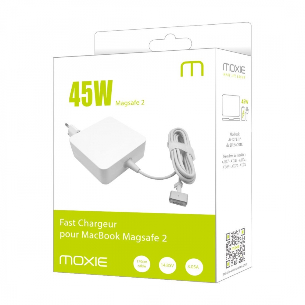 Chargeur Compatible Macbook connectique MagSafe 2 - puissance 45W