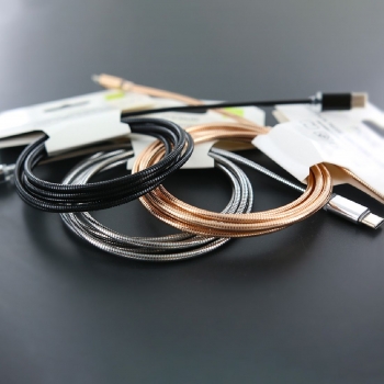 Cable de charge en metal USB-A vers lightning - 1.5M - ROSE GOLD