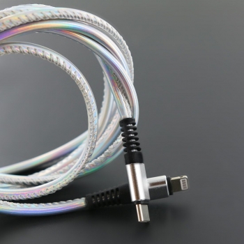 Cable de charge Irisé Type-C vers lightning - 1.5M - Rose gold