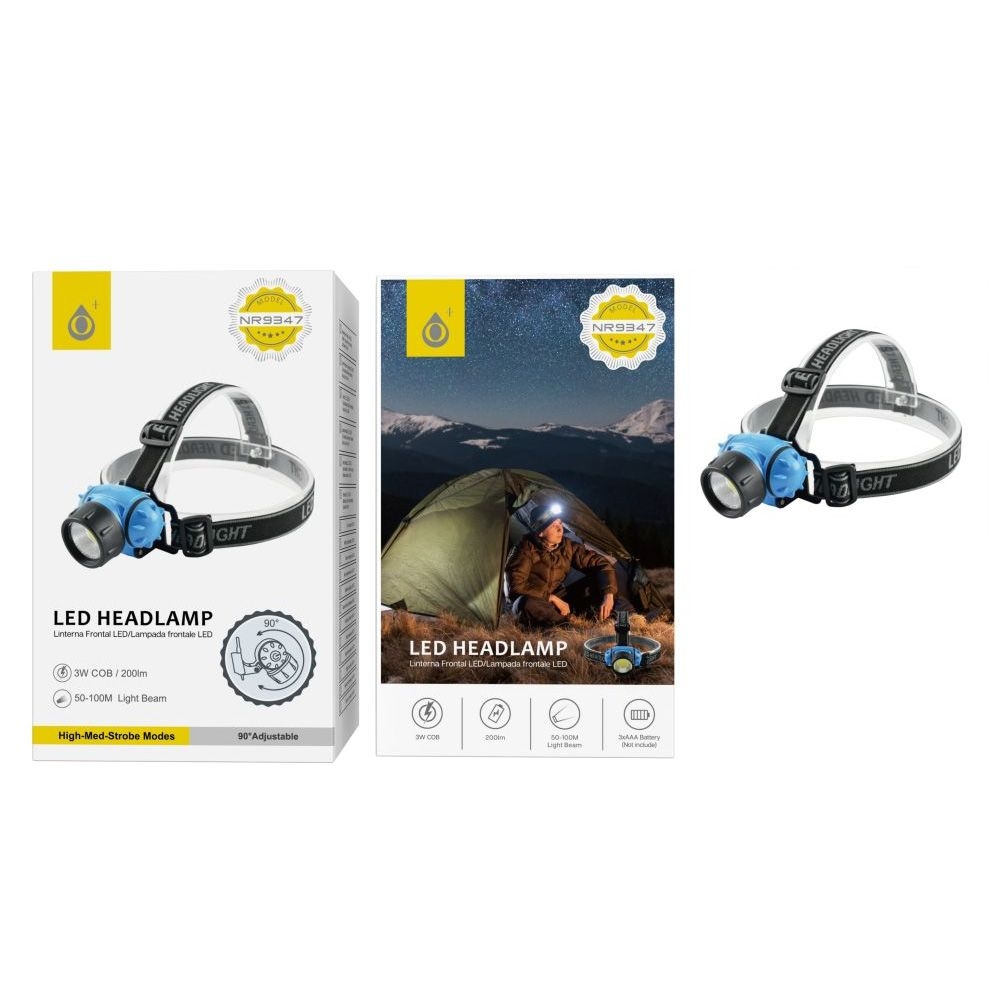 Lampe frontale ajustable à led pour campeur - NR9347