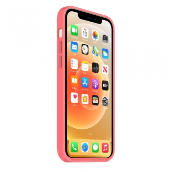 Coque Silicone Moxie BeFluo Fine et Légère pour iPhone 15, Intérieur Microfibre - Rose