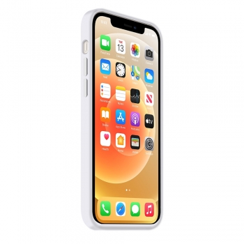 Coque Silicone Moxie BeFluo Fine et Légère pour iPhone 15 Pro Max, Intérieur Microfibre - Blanc