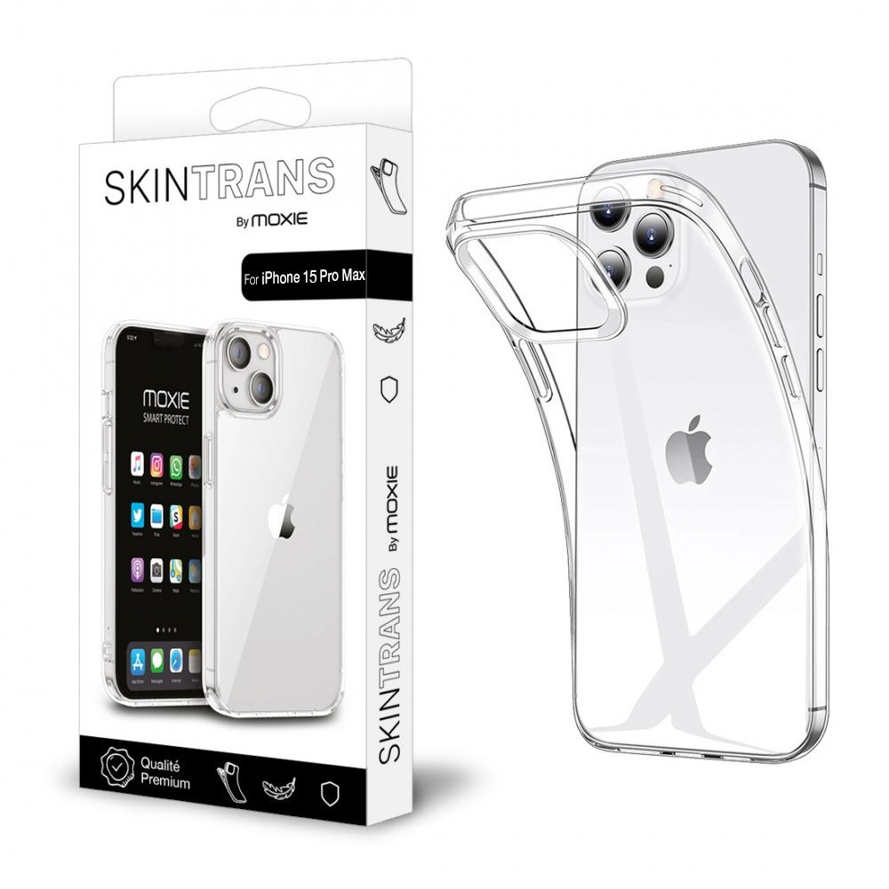 Coque ultra fine pour iPhone 15 Pro Max - Blanche transparente