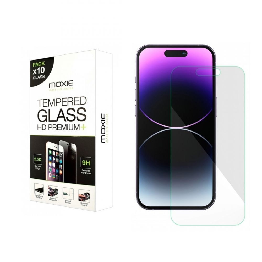 Pack x10 Protection d'écran en verre trempé iPhone 15 Pro