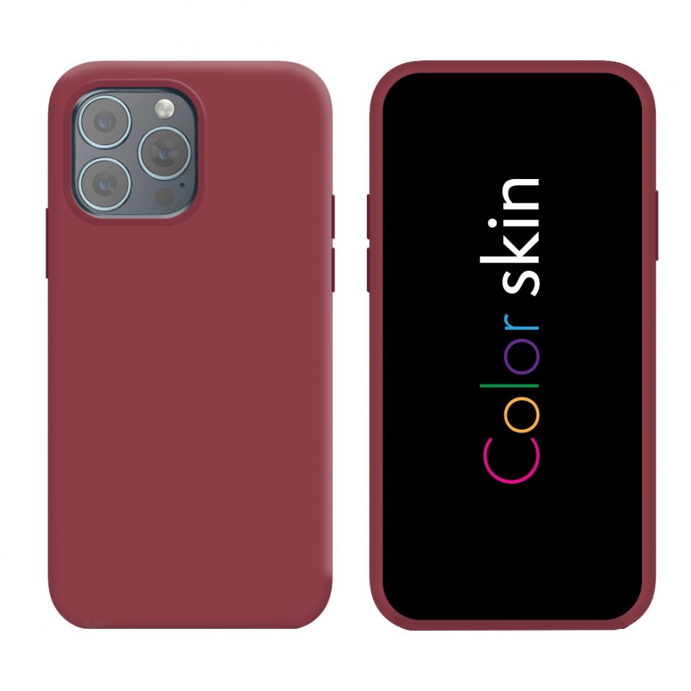 Coque premium Color Skin pour iphone 15 Pro Max - Lie de vin