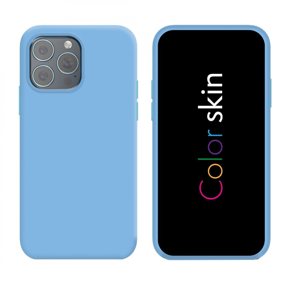 Coque premium Color Skin pour iphone 15 Pro Max - Bleu glacier