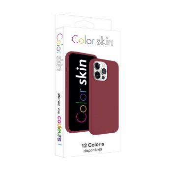 Coque premium Color Skin pour iphone 15 Pro - Lie de vin