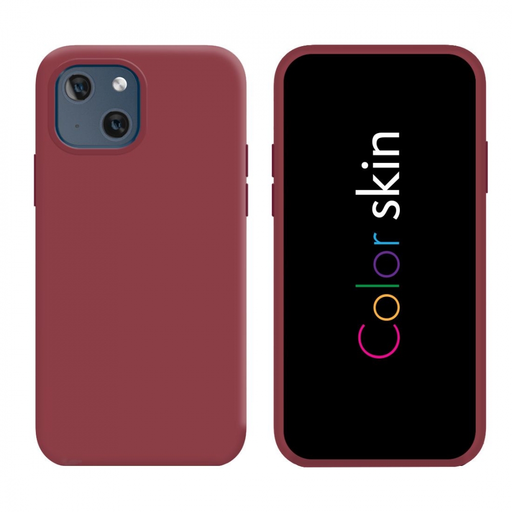 Coque premium Color Skin pour iphone 15 - Lie de vin