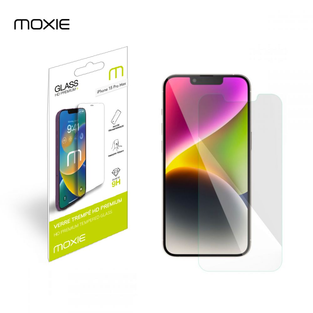 MOXIE 1 VERRE TREMPE 2.5D POUR iPhone 15 Pro Max