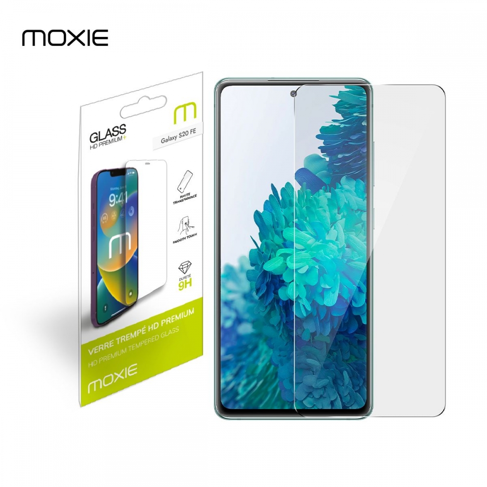 Protection d'écran Samsung Galaxy S20 FE en Verre Trempé, Moxie [HD Premium+] - Transparent