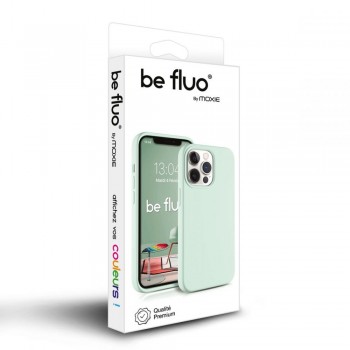 Moxie Coque silicone iPhone 12 mini 5.4" [BeFluo] - Intérieur Microfibre, Coque Anti-chocs et Anti-rayures pour iPhone 12 Mini 5.4" - Menthe