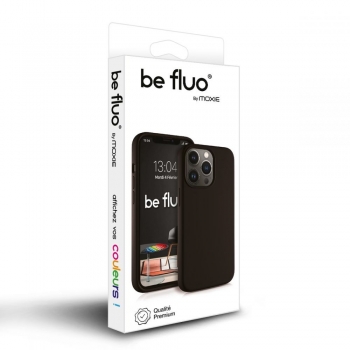 Moxie Coque silicone iPhone 12 / 12 Pro 6.1" [BeFluo] - Intérieur Microfibre, Coque Anti-chocs et Anti-rayures pour iPhone 12 / 12 Pro 6.1" - Noir