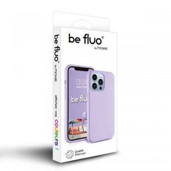 Moxie Coque silicone iPhone 12 / 12 Pro  [BeFluo Full Protect] - Intérieur Microfibre, Coque Anti-chocs et Anti-rayures pour iPhone 12 / 12 Pro - Lilas