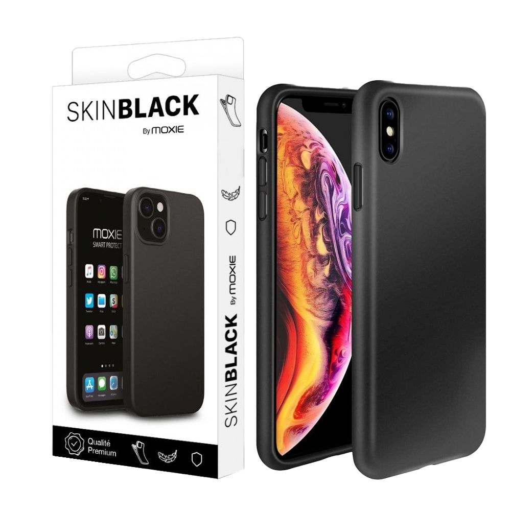 Housse TPU mat black pour iPhone XS Max 6.5 sous packaging