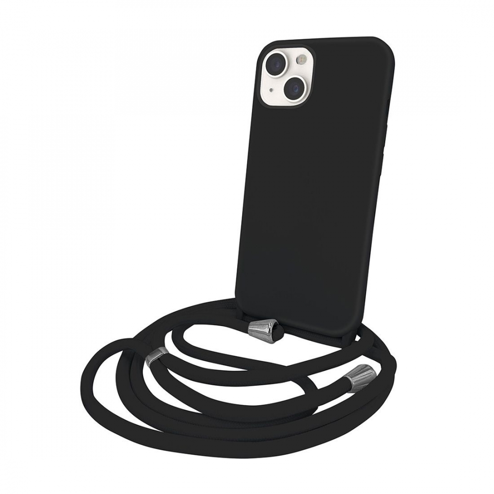 Coque premium + lacet Color lace pour iphone 15 Pro Max - Noir