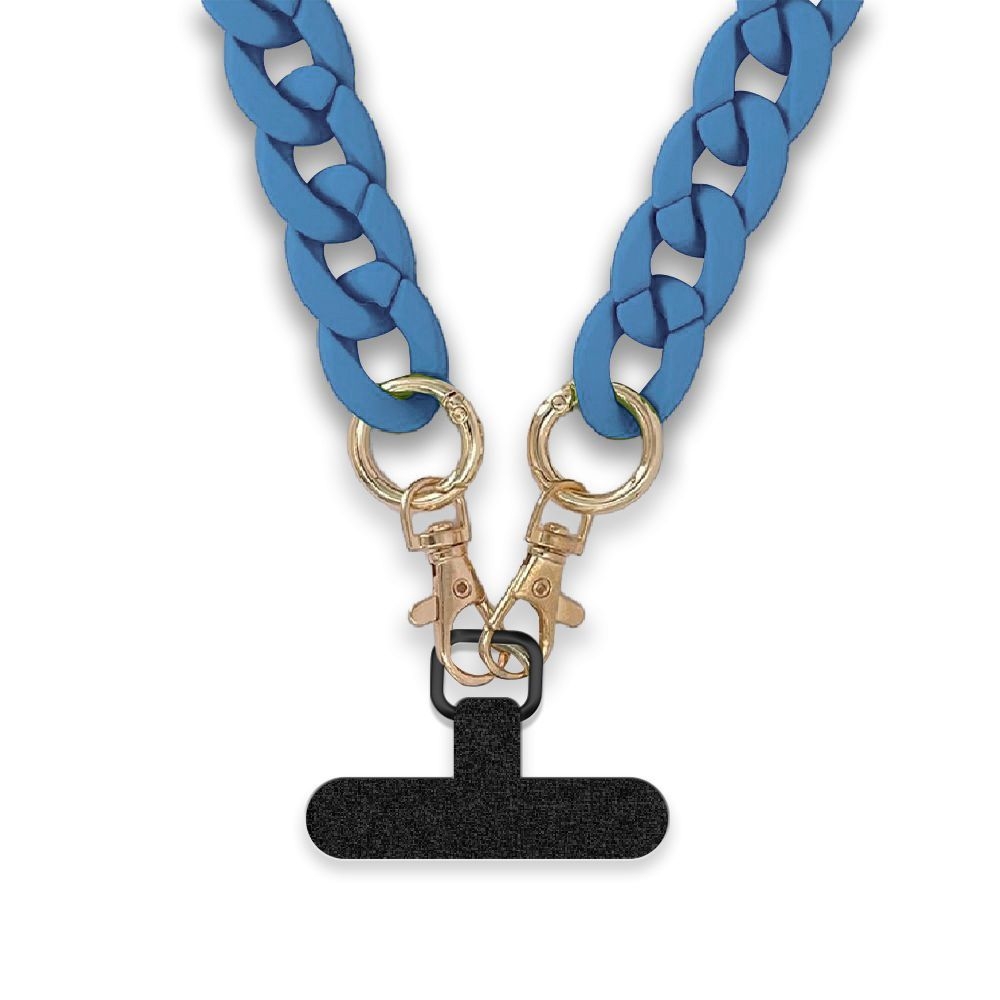 Chaine grosse maille avec pad universel-serie IBIZA -BLEU ACIER-1.2M