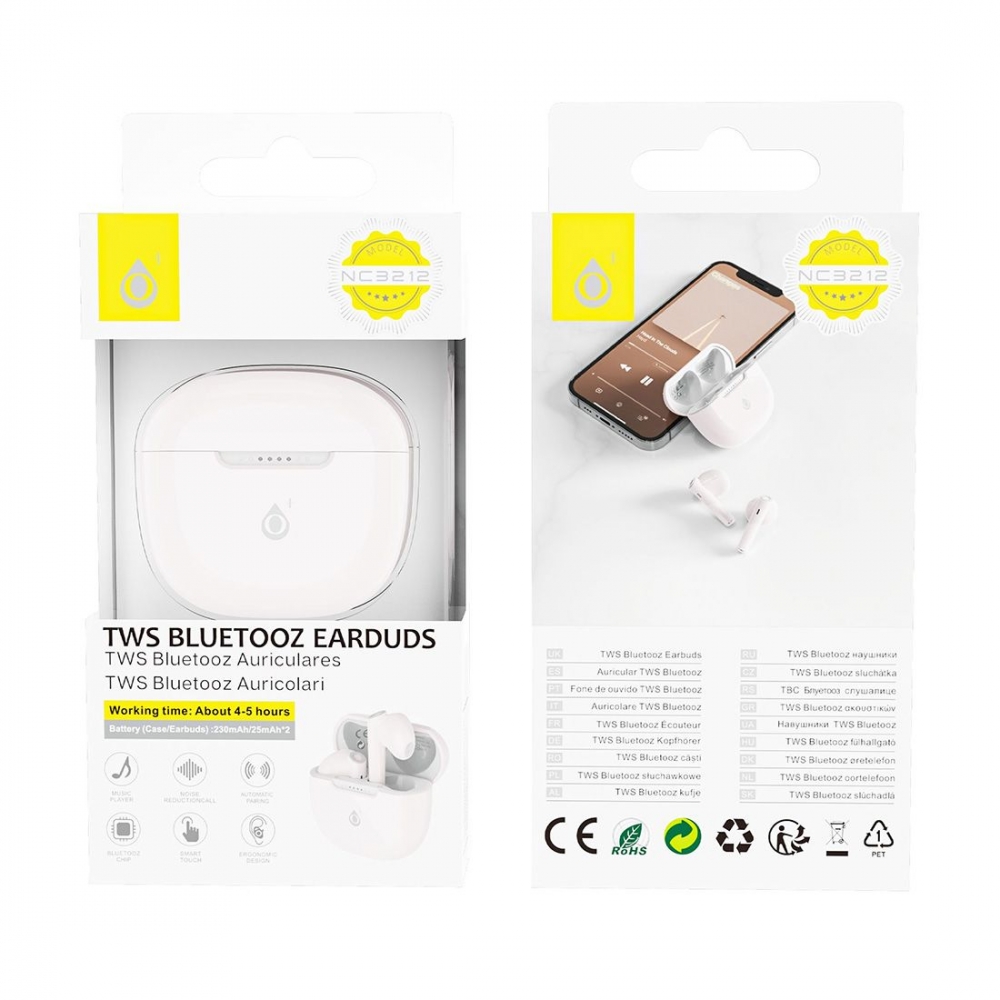 Ecouteur bluetooth stereo TWS 230mAh NC3212 - Rose