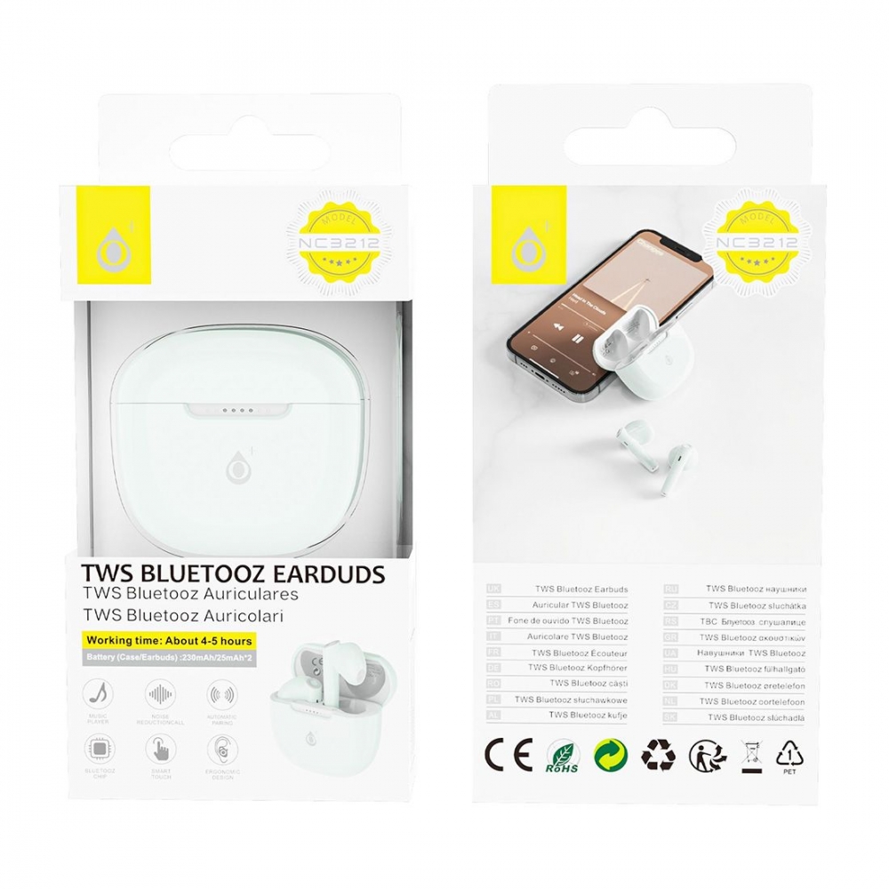 Ecouteur bluetooth stereo TWS 230mAh NC3212 - Vert