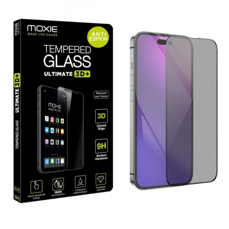 MAYtobe 2 Pièces Verre Trempé Violet Anti Espion Pour IPhone 16 Plus, Film Protection écran Confidentialité, Violet Coloré, Anti Reflet, Sans Bulles, Dureté 9H, Anti Rayures