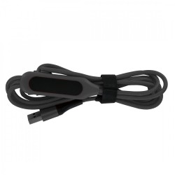 Câble de charge 5 en 1 avec porte logo lumineux à Led Rectangulaire - Noir