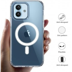 Coque transparente renforcée compatible Magsafe pour iPhone 16 Plus