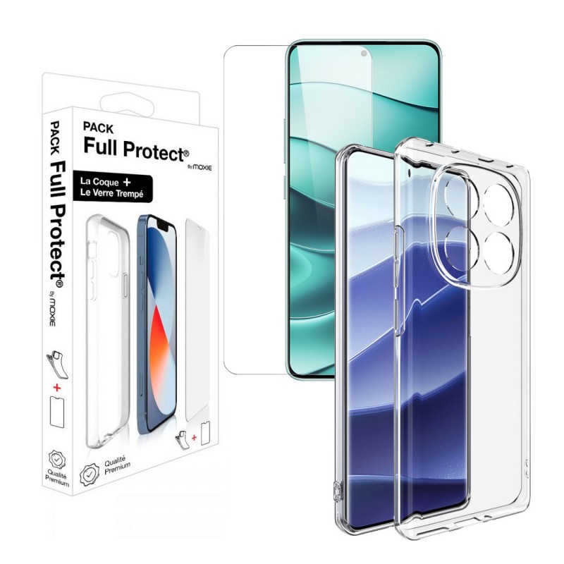 Pack 1 Housse TPU transparente + 1 Glass 2.5D Redmi Note 14 Pro+ 5G