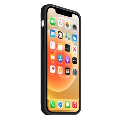 Coque Silicone Moxie BeFluo Fine et Légère pour iPhone 16e, Intérieur Microfibre - noir