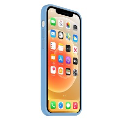 Coque Silicone Moxie BeFluo Fine et Légère pour iPhone 16e, Intérieur Microfibre - bleu acier