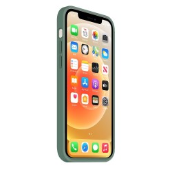 Coque Silicone Moxie BeFluo Fine et Légère pour iPhone 16e, Intérieur Microfibre - pin vert