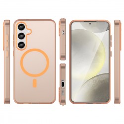 Coque de protection magnetique givré pour Galaxy A26 - Orange