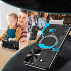 Coque de protection avec ring holder et protection camera pour galaxy a36 /a56 noir