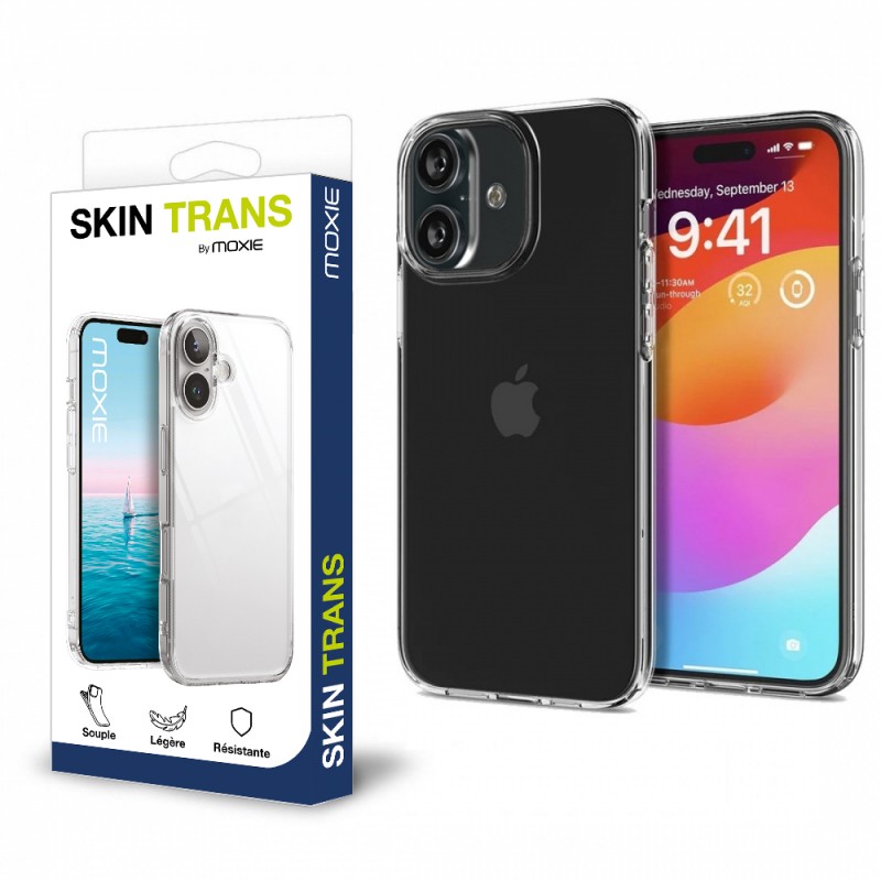Coque ultra fine transparente en TPU pour iPhone 16 Plus