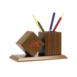 Horloge / pot à crayon en... 
