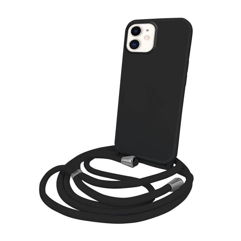Coque premium + lacet Color lace pour iphone 12 Mini Black