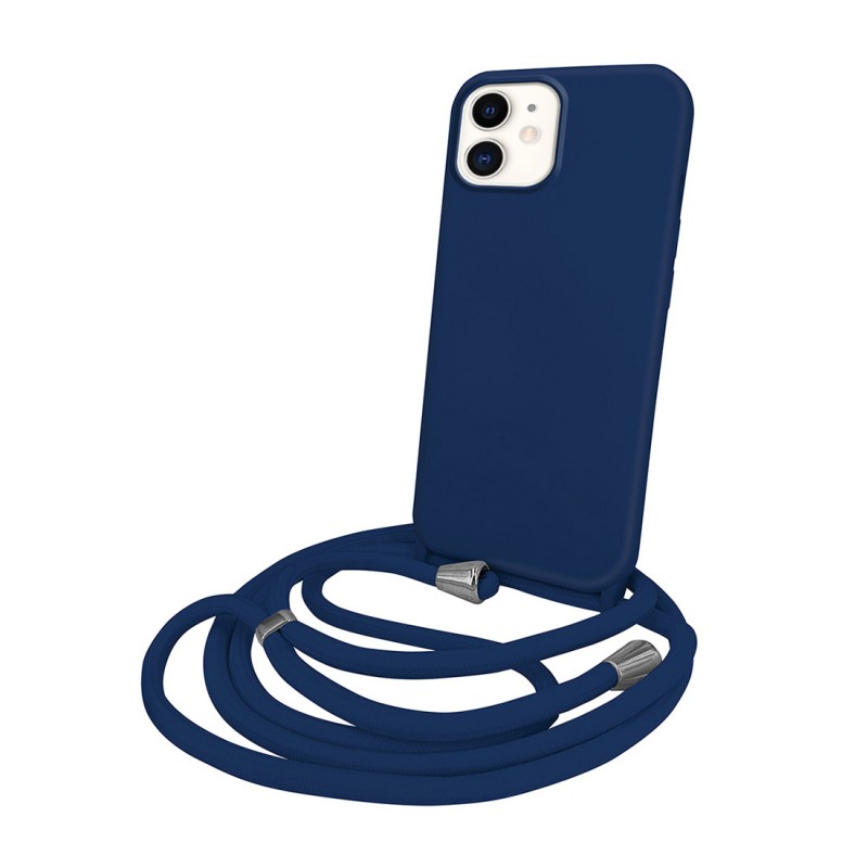 Coque premium + lacet Color lace pour iphone 12 Mini Navy Blue