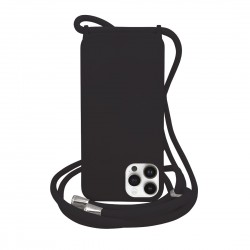 Coque premium + lacet Color lace pour iphone 13 Mini Black