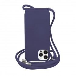 Coque premium + lacet Color lace pour iphone 13 Pro Max - Bleu marine