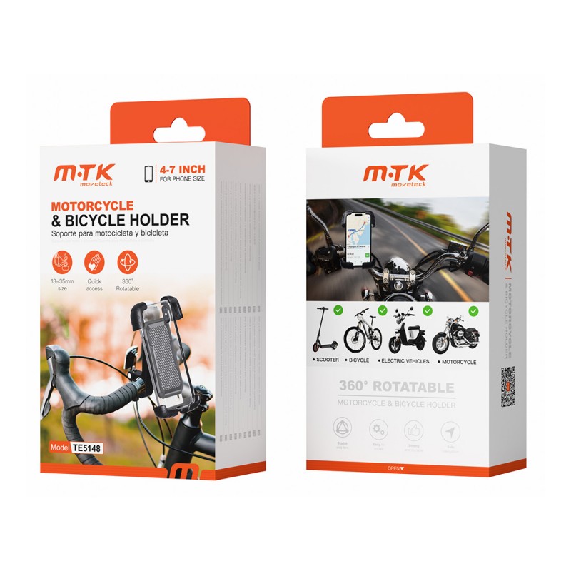 Support moto/velo/trotinette pour smartphone TE5148