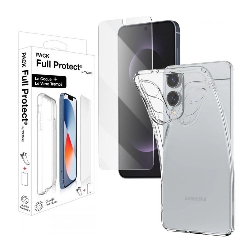 Pack 1 coque tpu transparente + 1 glass 2.5D Samsung galaxy S25 Edge
