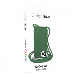 Coque premium + lacet Color lace pour iphone 16 Pro - kaki