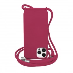 Coque premium + lacet Color lace pour iphone 16 Pro couleur Burgundy