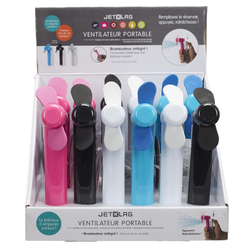 Présentoir de 24 ventilateurs brumisateur portable