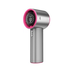 Ventilateur Turbo Fan Batterie 4000 mah couleur Gris/Cercle Rose